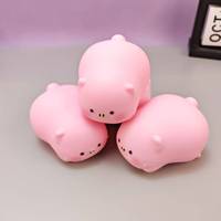 Jouet anti-stress en silicone en forme de petit cochon mignon à rebond lent, amusant pour la décompression, cadeau amusant pour soulager le stress