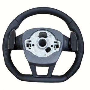 Volant en cuir noir pleine fleur à fond plat pour <span class=keywords><strong>Audi</strong></span> A4 B8 <span class=keywords><strong>Sline</strong></span> S3 8V A3 RS3 SQ5 8P A5 A6 C6 S5 RS4 A5 A7 B8 S4 – Vente en gros - Product Image 4