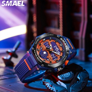 Nouvelle montre sport numérique pour homme SMAEL 8069, résistante à l'eau, avec alarme, chronomètre, affichage LED, bracelet en plastique - Product Image 3