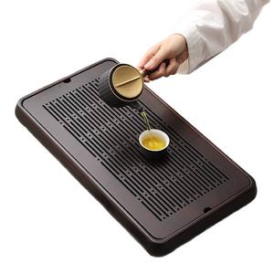 Plateau à thé pour la maison, grande taille rectangulaire, adapté aux services à thé Kung Fu, plateau à thé intégré - Product Image 3