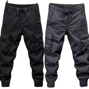 <span class=keywords><strong>Pantalon</strong></span> <span class=keywords><strong>cargo</strong></span> décontracté pour homme, style américain tendance, couleur unie, coupe jogger, braguette mi-zippée, coupe ample, tissu tissé pour printemps-automne - Product Image 5