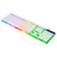 Einstiegs-Klassisches 104-Tasten-Gaming-Tastatur, Kabelgebunden, Ergonomisch, Wasserdicht, Sturzfest, Schwebende Tastatur für Desktop-PC