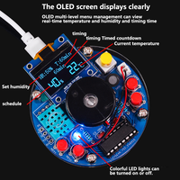 Module d'humidificateur Lorida Atomisation Kit de bricolage électronique Module de pulvérisation USB avec affichage de la température OLED