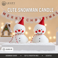 Vela Aromática de Cera de Soja con Forma de Muñeco de Nieve, para Decoración Navideña, Venta al Por Mayor 2026