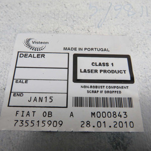 Fiat Bravo 198 Mk2 d'occasion 2007-2014 Radio CD 735515909 (68378) - Product Image 2