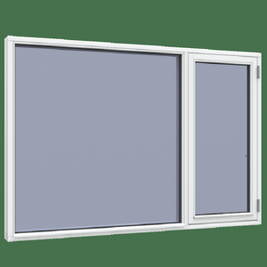 Modern Aluminum Alloy <strong>Fixed</strong> <strong>Windows</strong> with Heat Insulation for Bathroom Entry Outdoor Use - Product Image 1