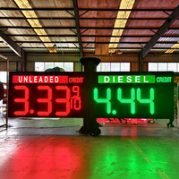 Panneau publicitaire de station-service, totem, signalisation diesel, affichage LED des prix de l'essence, écran d'affichage, indice de protection IP67, certifié CE, en acier inoxydable