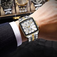 Jam Tangan Pria POEDAGAR 866 Bisnis Mewah, Jarum Bercahaya, Fashion Quartz, Tali Baja Anti Karat, Tahan Air, Reloj Montre