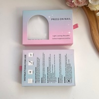 Carton blanc imprimé sur mesure Boîte de présentation pliable d'art d'ongle Avantage UV pour l'emballage d'armure de fenêtre d'huile de vernis à ongles pour le port