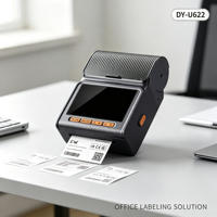 Printer Label Mini Portabel Bluetooth/WIFI, Printer Thermal Langsung untuk Gudang & Logistik
