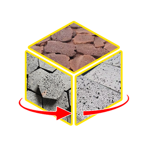 El fabricante suministra losas <span class=keywords><strong>de</strong></span> <span class=keywords><strong>piedra</strong></span> volcánica en rojo y negro, con decoraciones <span class=keywords><strong>de</strong></span> pared rotas y cortadas y tablas <span class=keywords><strong>de</strong></span> <span class=keywords><strong>barbacoa</strong></span> - Product Image 2