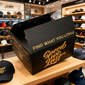 Custom Luxury Black Baseball <strong>Hat</strong> Boxes Embossing Matt Lamination Uv Coating Cowboy <strong>Hat</strong> Shipping Boxes <strong>Large</strong> Foldable Cap <strong>Hat</strong> <strong>Box</strong> - Product Image 3