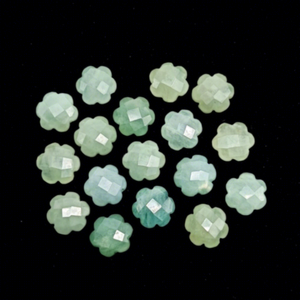 Piedra Preciosa de Aguamarina Natural Tallada a Mano en Forma de Mini Flor de 10 mm, Piedra Suelta de Aguamarina Tallada para Joyería, Precio al por Mayor - Product Image 1