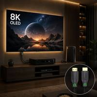 Câble HDMI 2.1 certifié ultra haute vitesse 8K 48 Gbps 8K60Hz 4K120Hz 10K HDR plaqué or tressé en nylon pour PS5 Xbox TV