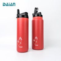 Bouteille d'eau de sport isolée sous vide colorée de 20oz en acier inoxydable avec sublimation