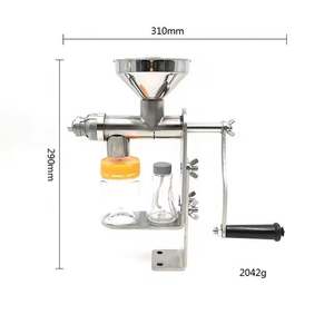 เครื่องกดน้ำมันแบบใช้มือขนาดเล็กสำหรับใช้ในครัวเรือน ทำจากสแตนเลส สำหรับเมล็ดทานตะวัน กุหลาบ คาโนลา และถั่วลิสง - Product Image 5