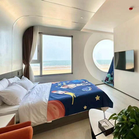 Maison Capsule Apple Préfabriquée Portable, Direct Usine, pour Bar, Camping en Bord de Lac et Suite de Loisirs avec Bar à Boissons
