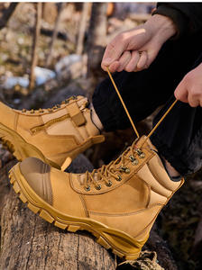 Calzado de Seguridad Unisex de Caña Alta, Resistente a Impactos y Perforaciones, para Todas las Estaciones, de Cuero Vacuno - Product Image 3