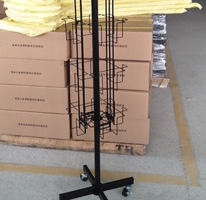 Horizontal <strong>Card</strong> <strong>Rack</strong> Custom Rotating <strong>Greeting</strong> <strong>Card</strong> <strong>Display</strong> <strong>Rack</strong> with 20 <strong>Wire</strong> Pockets and Sign Holder - Product Image 4