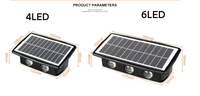 4LED 6LED grande taille réverbère Led lumière solaire extérieur étanche lumières solaires pour cour rue paysage jardin décor lampe