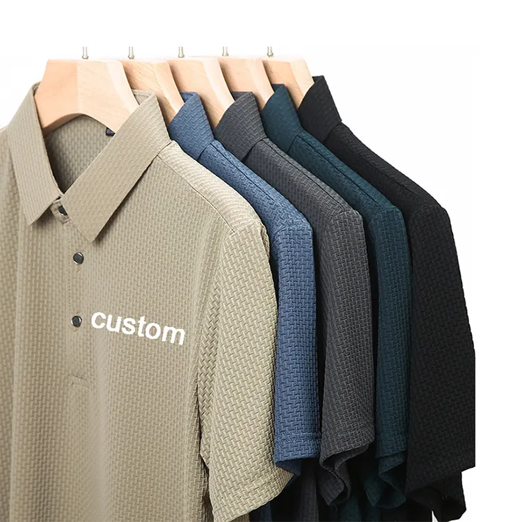 Летняя новая дизайнерская деловая форма рубашки поло однотонные простые мужские рубашки поло с лацканом для гольфа Роскошные Рубашки Поло