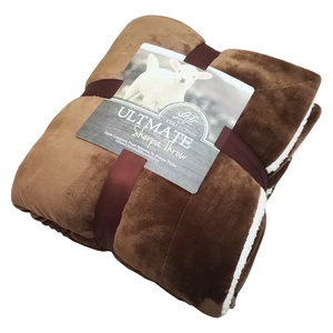 100% Polyester hai lớp dày ấm <span class=keywords><strong>Sherpa</strong></span> lông cừu ném chăn cho mùa đông - Product Image 1