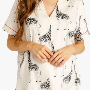 2024 мягкие женские короткие пижамные комплекты из двух предметов, женские пижамы с орагниическим бамбуком, комплект для женщин - Product Image 5