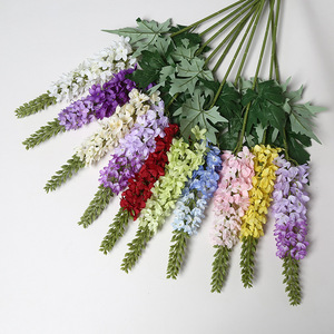 Lichao - Lirios Artificiales de Cola de Zorro, Flores de Seda en Colores Morado, Amarillo, Rosa, Azul, Verde, Rojo, Blanco, Champán y Morado Oscuro, para Decoración de Bodas y Hogar - Product Image 1