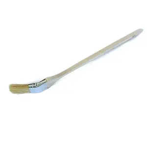Long wooden handle angle bend curve paint brush for wall painting professionals