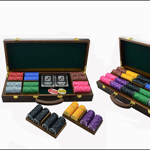 ชิปโป๊กเกอร์คาสิโน500 Pcs พร้อมกล่องไม้ - Product Image 2