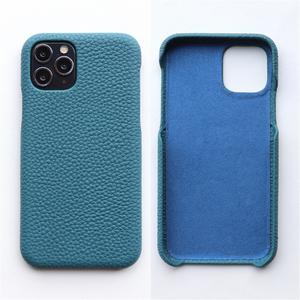 Llegada de un nuevo caso para Iphone11 Pro Max de alta calidad Pebble azul <span class=keywords><strong>Original</strong></span> genuino de cuero caso de la cubierta del teléfono móvil - Product Image 2