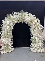 Arche de fleurs de mariage luxueuse de haute qualité, arrangement de fleurs de gypsophile blanches, arche de fleurs pour mariage