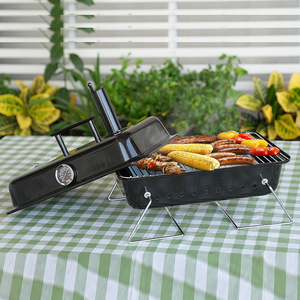 Ke Yong Portable Charcoal BBQ Grill With Thermometer Folding Legs Outdoor Oven For 3-5 People - Product Image 2