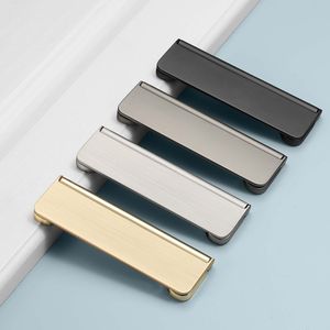 مقبض مخفي من سبائك الزنك على الطراز الحديث ، مقبض أسود ذهبي رمادي ، باب خزانة سحب - Product Image 1