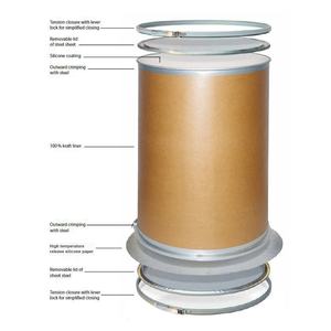 Tambor de Fibra de Vidrio de Alta Resistencia CH de 55 Galones con Revestimiento de Papel Antiadherente |   Contenedor de Almacenamiento Industrial a Prueba de Fugas |   Tamaños/Logotipos Personalizados - Product Image 5