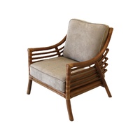 Ensemble de canapés en rotin naturel Wilderness pour salon, trois places, une place, personnalisable, style rétro décontracté, meubles de style chinois