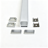 Profilés LED en aluminium magnétique, canaux en aluminium extrudé avec aimant et couvercle rond