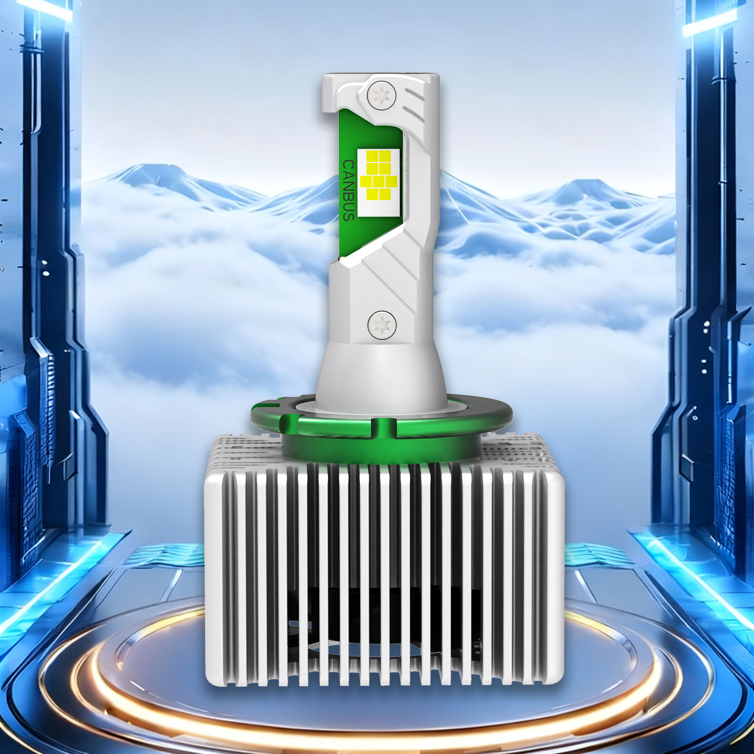 D1H-LED фара-с водителем и жгутом проводов, обезжиривание 360 °, 6000k IP68, водонепроницаемая 110 Вт, 16000LM Plug and Play