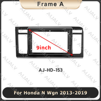 Meilleures ventes pour Honda N-WGN 2013-2019 RHD – Cadre d'autoradio Android 9 pouces noir mat – Panneau de remplacement radio – Ajustement direct