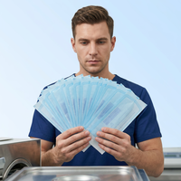 Sacs de stérilisation Medcolor certifiés ISO pour autoclave, pour instruments dentaires, avec triple bande de scellage auto-adhésive en papier hydrocolloïde