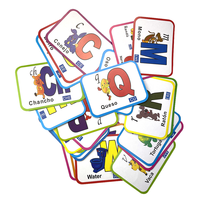 Máquina lectora de tarjetas flash con alfabeto personalizado, juguete educativo de aprendizaje temprano, árabe, inglés y francés con tarjetas de lectura