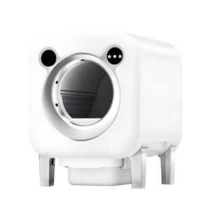 Bac à litière automatique intelligent pour chat, grande capacité, design robotisé, avec fonction de nettoyage facile, fabriqué en matériau PP durable, capacité de 10 kg - Product Image 1