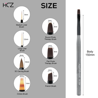 Nouveauté Hechunzi – Pinceaux professionnels pour le nail art avec manche en acrylique et motif encre, pour salon, maison et DIY