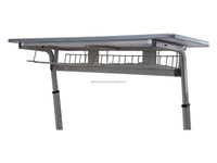 Ensemble de bureau et chaise double ergonomique gris pour étudiants, hauteur réglable, mobilier scolaire pour les salles de classe du collège