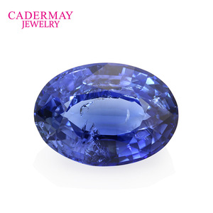 Cadermay Jewelry Cultivated Sapphire Oval Cut Loose Stone Bezel Setting Everyday Wear Unisex - Product Image 5