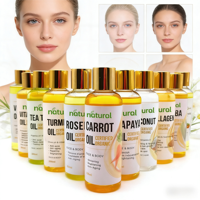 Minyak Pijat Tubuh Vegan Organik Jojoba Kelapa Almond, Minyak Mandi Herbal untuk Kulit Bercahaya, Menutrisi, dan Halus