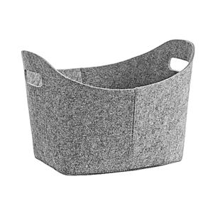 Cesta de Almacenamiento Ovalada de Fieltro Zeller Present, 37x28x25cm, Gris - Product Image 1