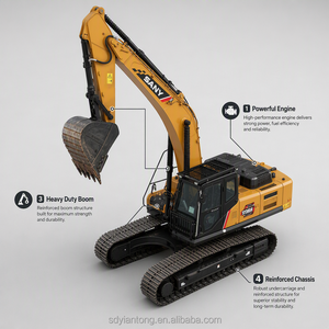 Excavatrice Sany 305 d'occasion prête à l'emploi, 31 tonnes, modèle SY305H, chenille robuste avec moteur Kawasaki <span class=keywords><strong>et</strong></span> pompe hydraulique Kawasaki, à vendre - Product Image 2