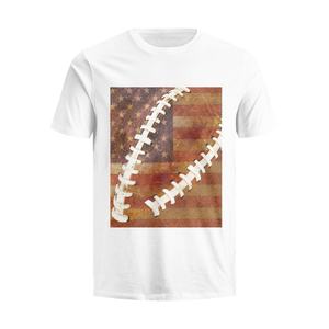 卸売格安アメリカンフットボールジャージーラグビージャージー男性女性青年2Dフロントパネルカスタマイズ純綿白Tシャツ - Product Image 2