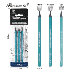 Ensemble <span class=keywords><strong>de</strong></span> crayons à <span class=keywords><strong>dessin</strong></span> professionnels Panwenbo, crayons à fusain solides, bâtonnets <span class=keywords><strong>de</strong></span> fusain sans bois, 3/6 pièces, pour le <span class=keywords><strong>dessin</strong></span> - Product Image 1